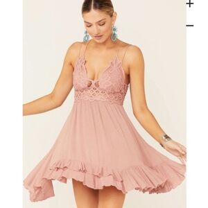 Free People One Adella Slip Dress in Rose